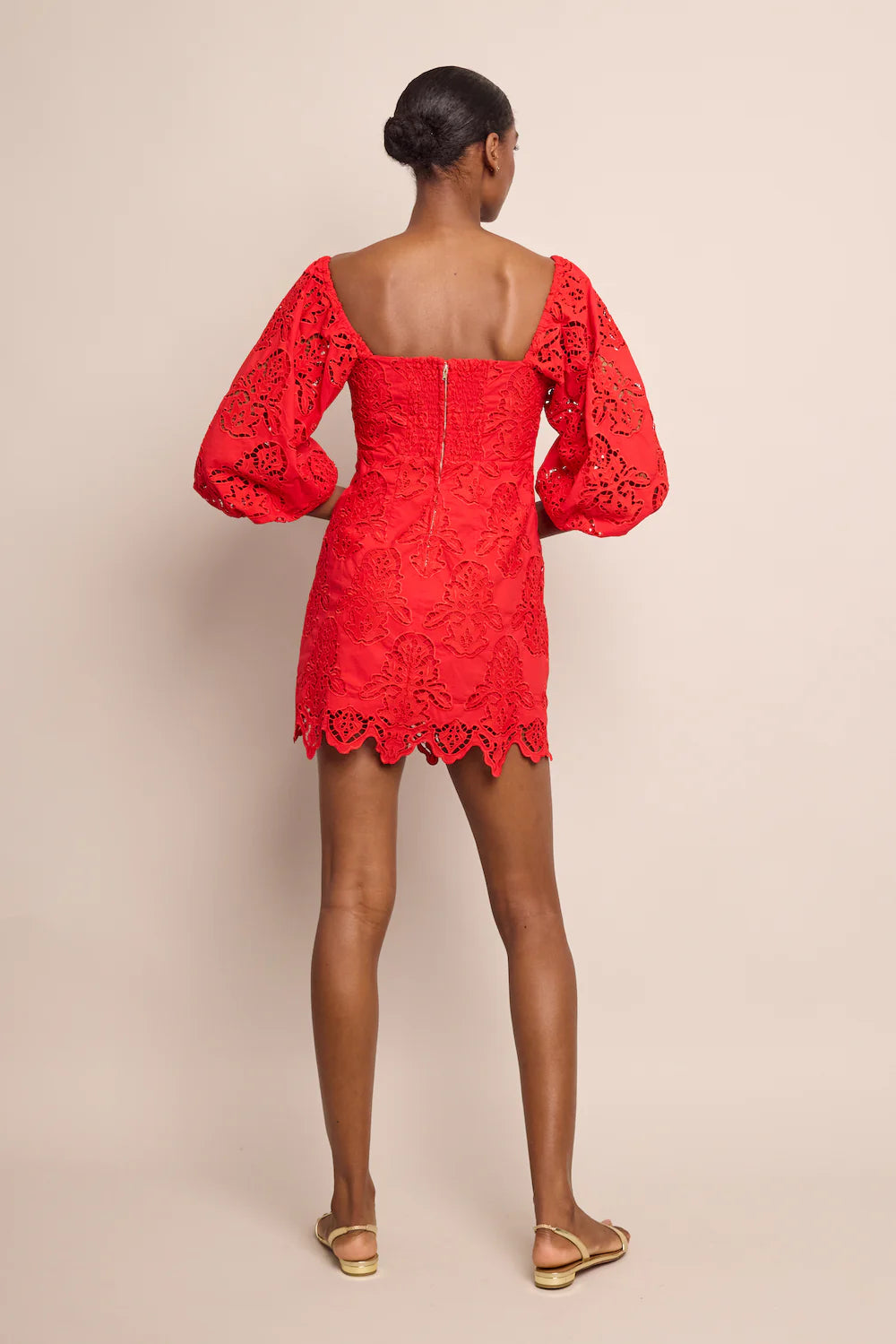Montauk Dress - Red Eyelet