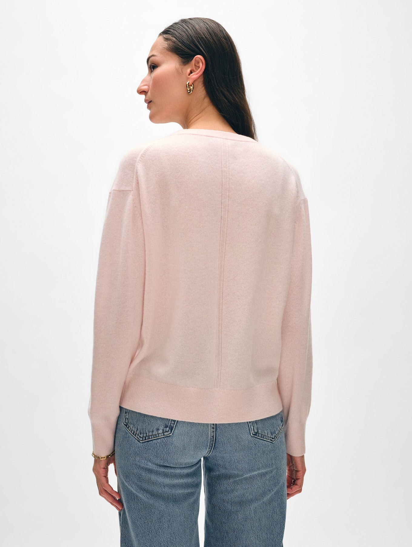 Cashmere V Neck - Pink Sand