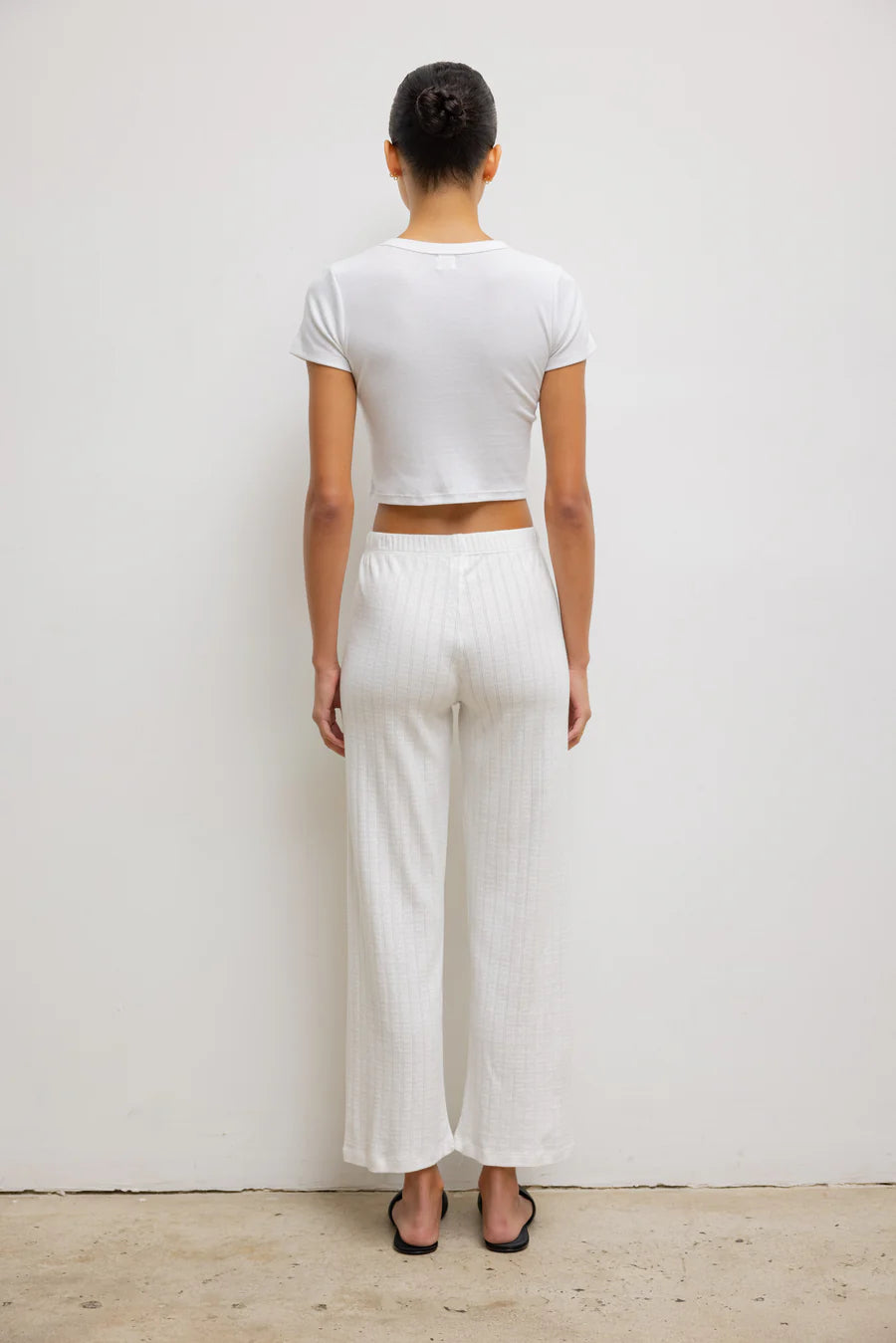 Kelly Crop Slim Fit Tee - White