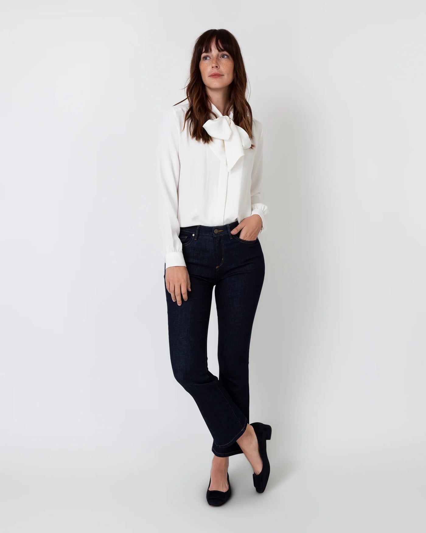 Tie Neck Blouse - Ivory