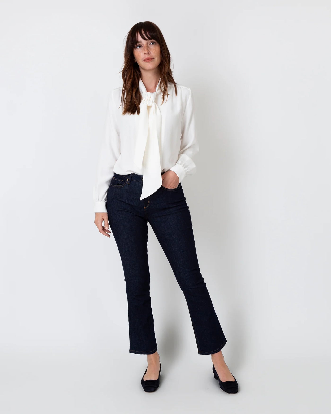 Tie Neck Blouse - Ivory