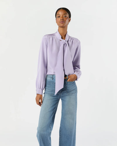 Tie Neck Blouse - Lavendar