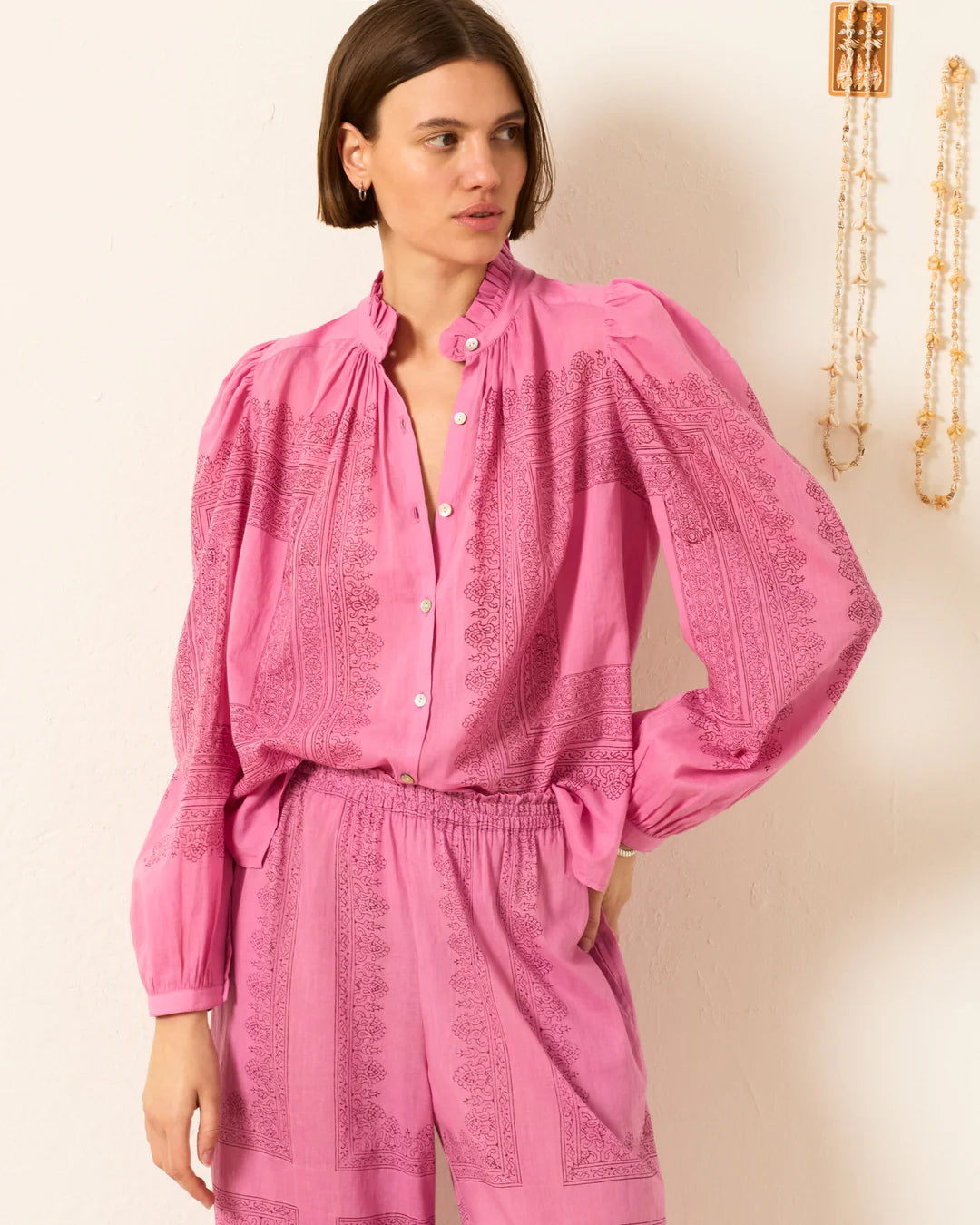 Annabel Fuchsia Tile Shirt