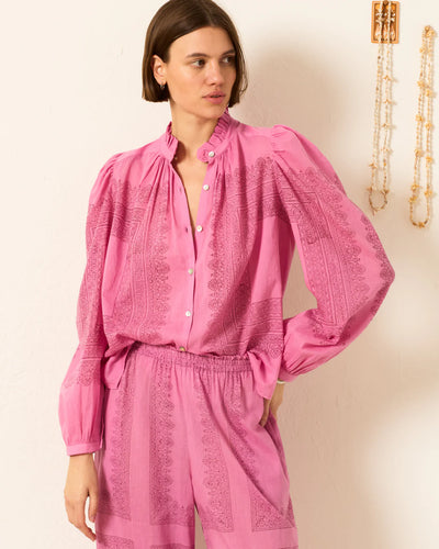 Annabel Fuchsia Tile Shirt