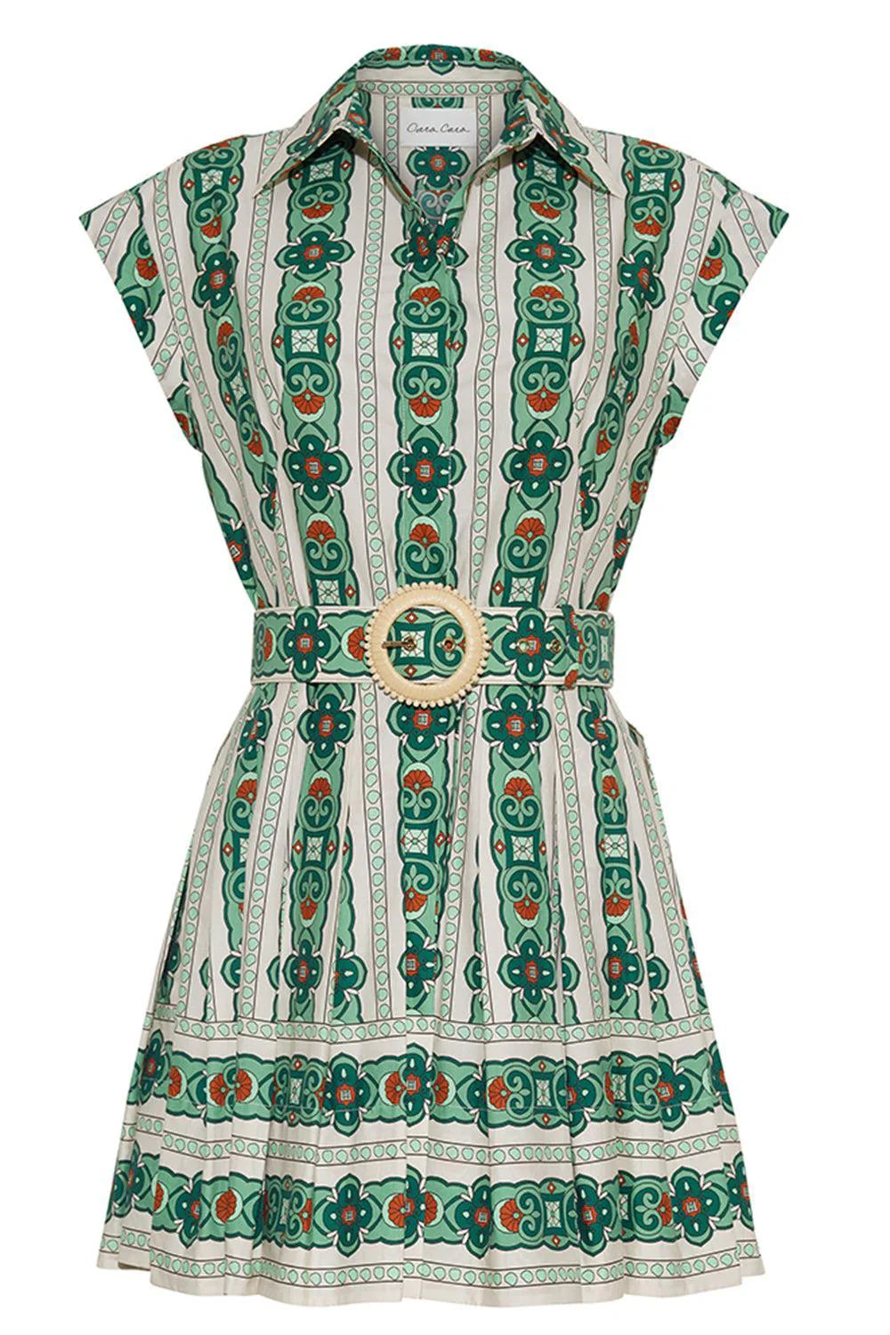 Octavia Dress - Bria Stripe Green