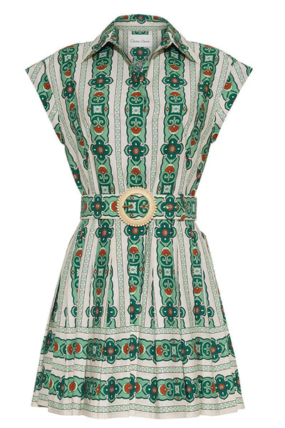 Octavia Dress - Bria Stripe Green