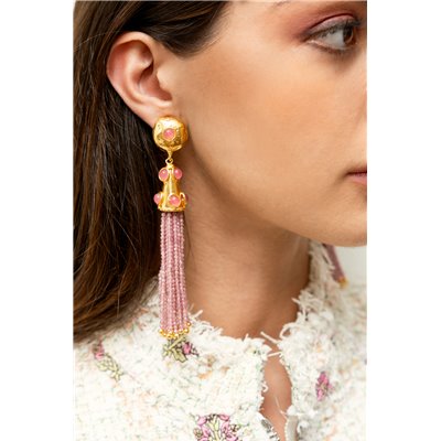 Gio Earrings - Pink Jade