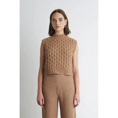 Sage Sweater Tank - Camel