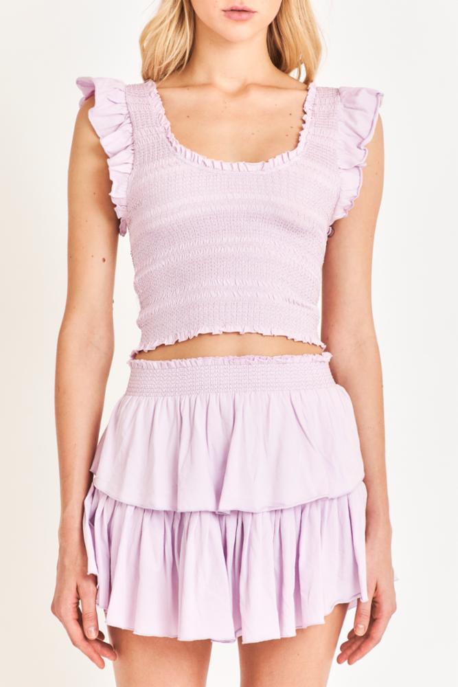 Ruffle Mini Skirt - Lilac