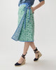 Quilted Adley Wrap Skirt - Green/Blue Sambourne Liberty Fabric