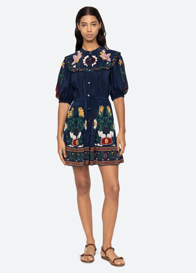 Cassia Print Short Sleeve Dress