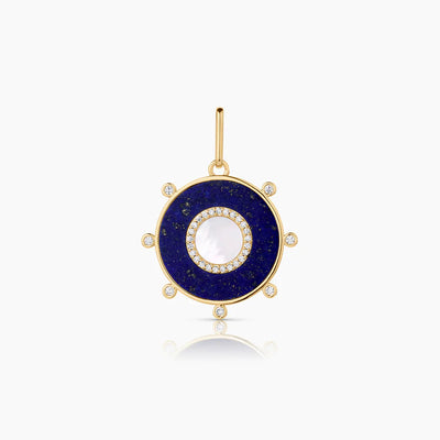 Soleil Lapis and Mother of Pearl Charm
