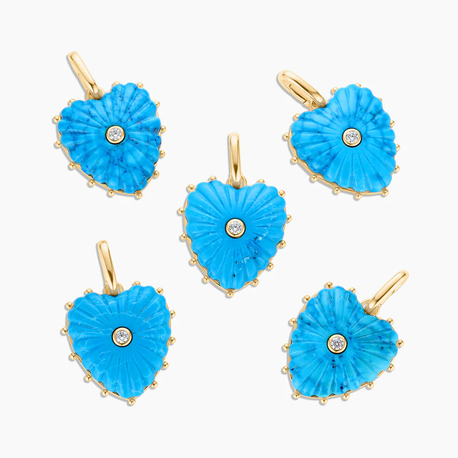 Malene Heart Pendant Charm - Howlite