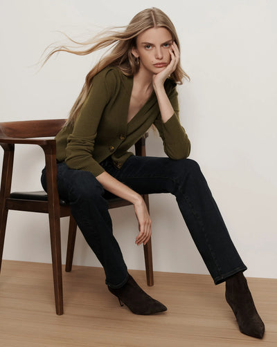 Solene Cashmere Cardigan - Cypress