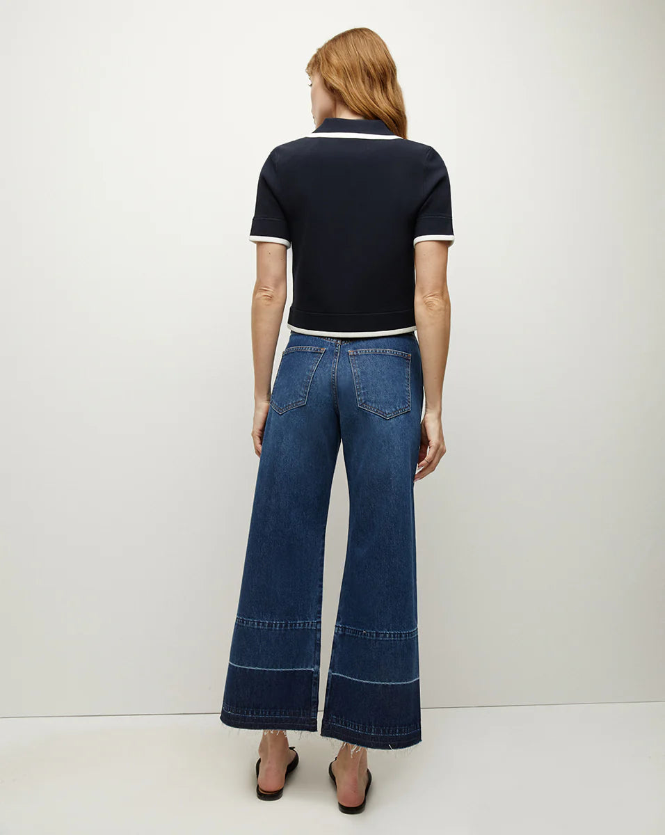 Taylor Wide Leg Jean with released hem