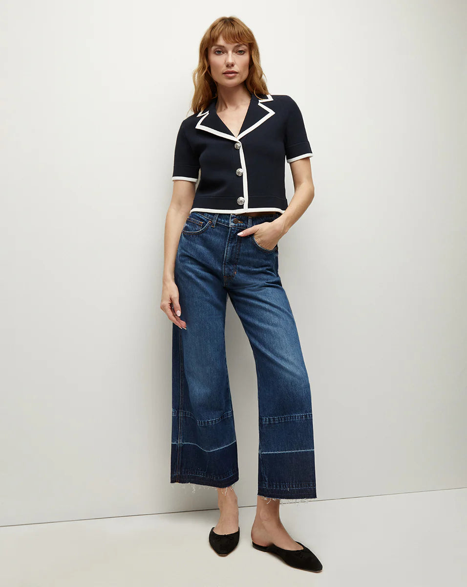 Taylor Wide Leg Jean with released hem