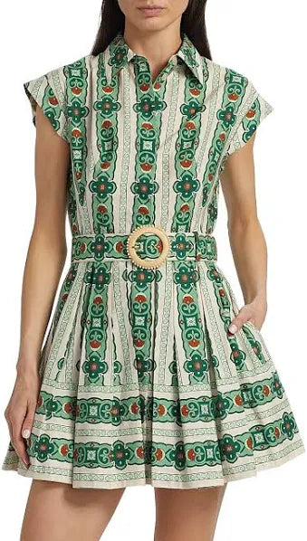 Octavia Dress - Bria Stripe Green