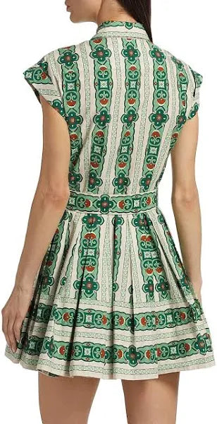 Octavia Dress - Bria Stripe Green