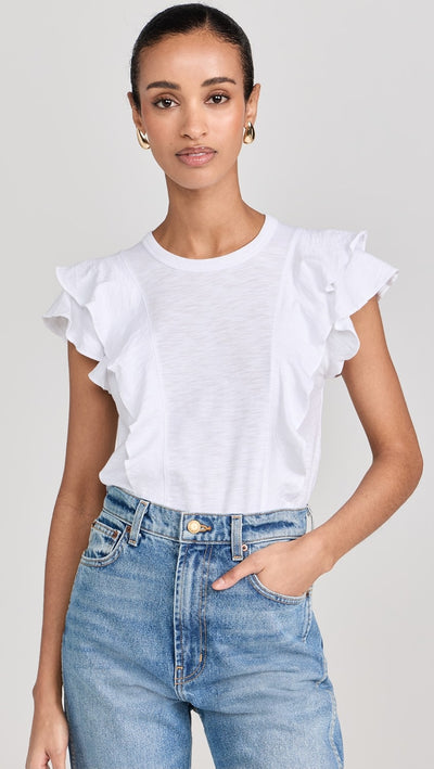 Bea Short Sleeve Ruffle Tee