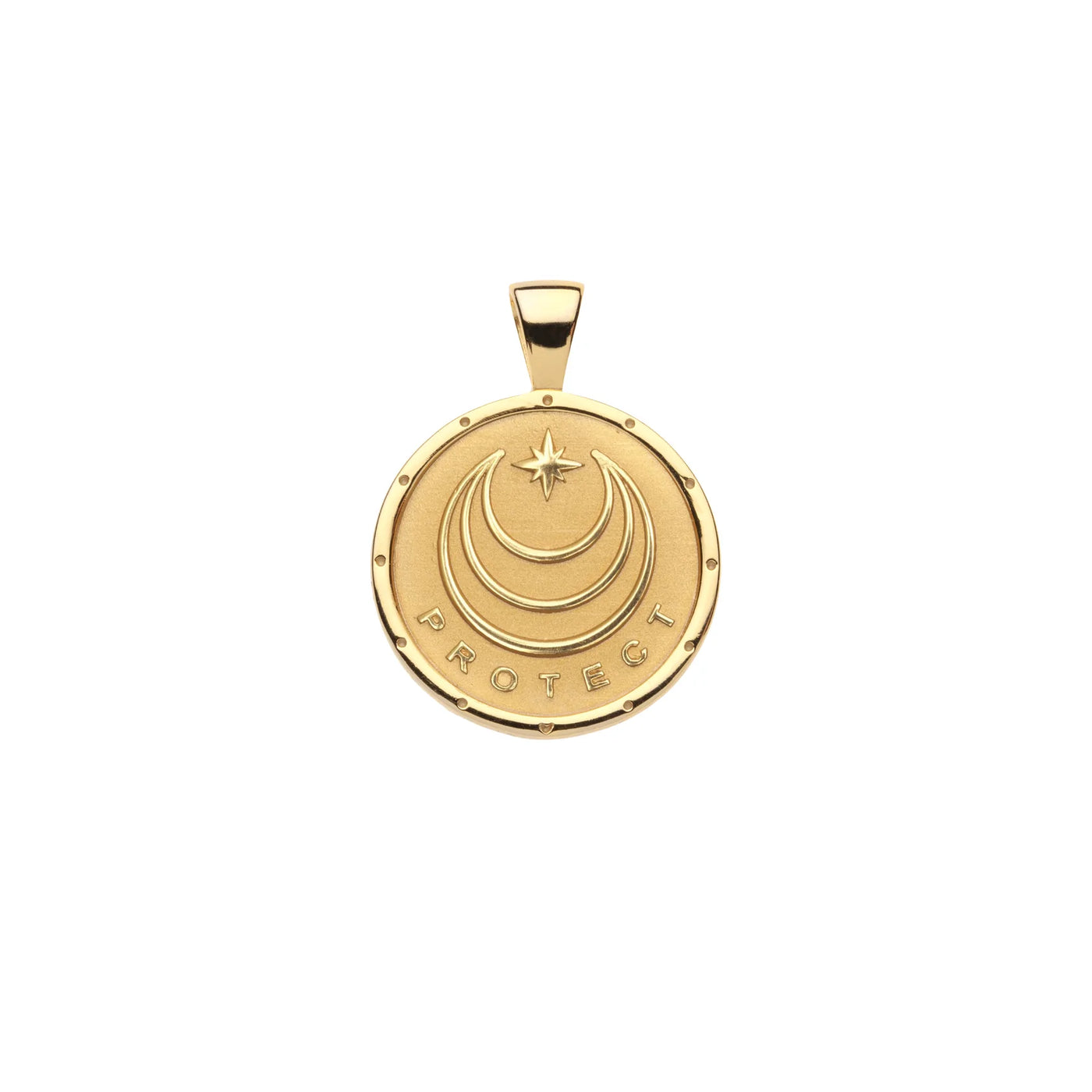Protect Small Coin Pendant Necklace